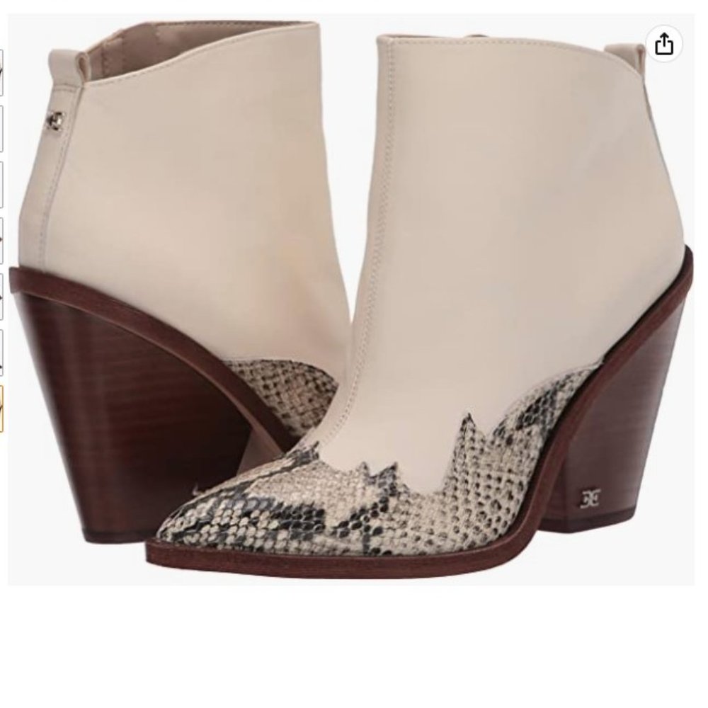Sam Edelman Ilah Western Ankle Boots Booties - Size 9